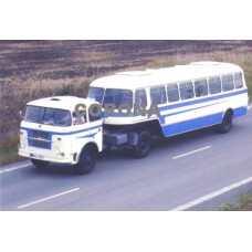 Tahač návěsů Škoda 706 RTTN s autobusovým návěsem NO 80