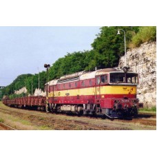 Motorová lokomotiva 750.311 v Bakově n. Jizerou - červenec 2004