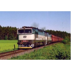 Motorové lokomotivy 753.099 a 753.060 u Zbůchu - květen 2001