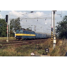 Elektrická lokomotiva 350012 v Golčově Jeníkovu - září 1992